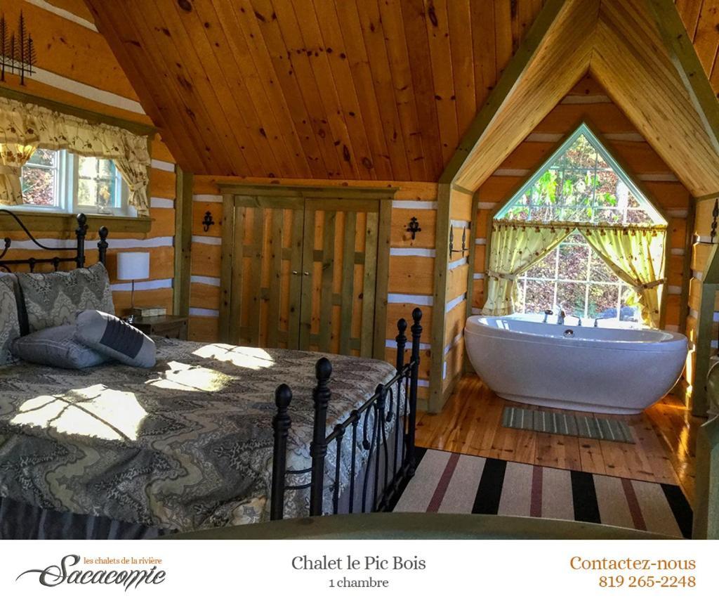 Willa Chalets De La Riviere Sacacomie Saint-Alexis-des-Monts Zewnętrze zdjęcie